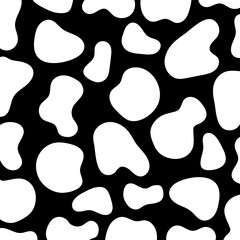 Cow print pattern animal seamless. White cow skin abstract for printing, cutting, and crafts Ideal for mugs, stickers, stencils, web, cover. wall stickers, home decorate and more.
