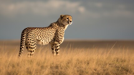 Naklejka premium Majestic Cheetah in the Grasslands
