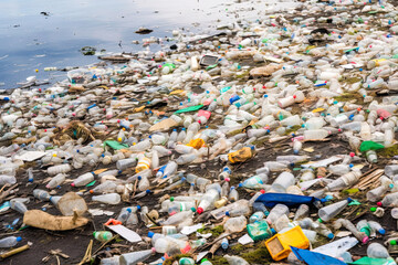 Ocean pollution plastic rubbish waste problems, generated AI, generated, AI