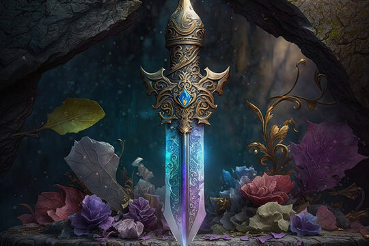 fantasy dagger, magic item rpg quest, Generative AI