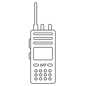 Icon dmr radio, symbol portable walkie talkie logo transmitter transceiver