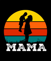 Mama Sunshine illustration vector tshirt design