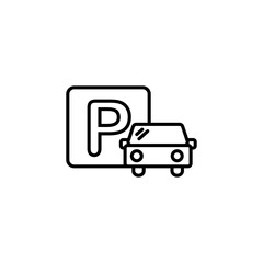parking icon car for app web logo banner poster icon - svg file