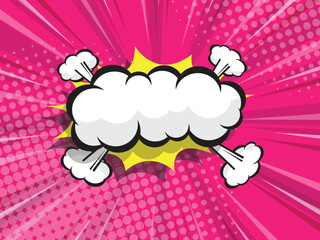 abstract comic book, pop art cartoon background with blank speech bubble vector illustration