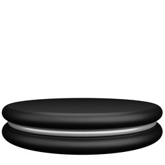 black pedestal 3d illustration