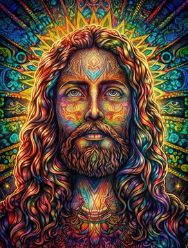 Psychedelic DMT Christ - Generative AI
