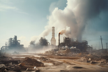 Fototapeta premium Polluted - Generative AI