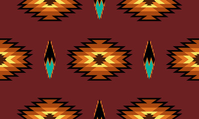 ethnic tribal pattern geometric seamless pattern Mexican American style, wallpaper, illustration, cloth, clothing, rugs, textiles