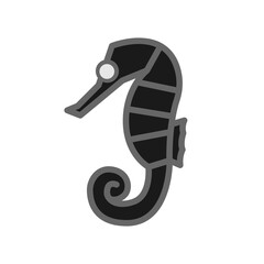 background illustrations, logos, icons, and symbols of seahorses in black and gray