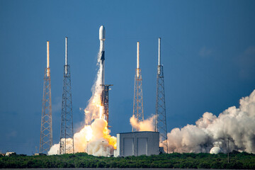 Rocket launch at cape canaveral florida