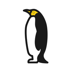 background illustration, logo, icon, and symbol of a standing penguin