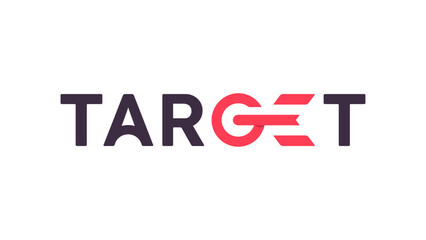 arrow right on target logotype design