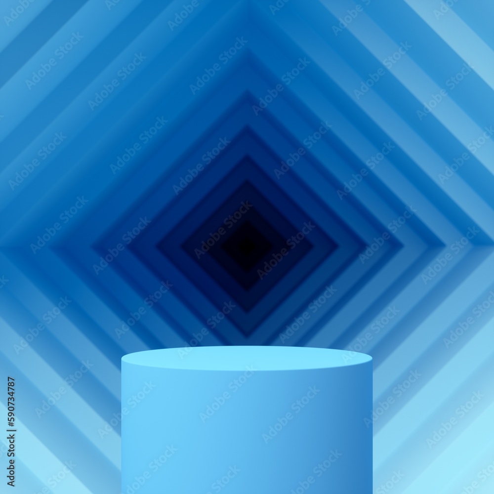 Poster abstract 3d background product display podium scene with geomatric platform. blue background with 3d