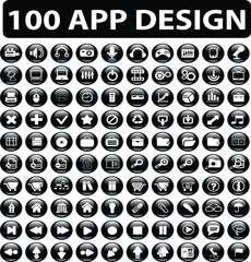 black and white web and mobile App icons | Big collection of minimalist and flat UxUi web icons. Set of 100 black-filled icons. Vector illustrator. Suitable for Web Pages, Mobile apps, Web, and Print.
