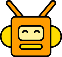 cartoon robot head avatar