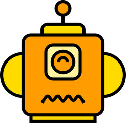 cartoon robot head avatar