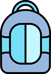 backpack and schoolbag icon illustration