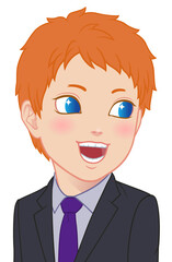 朗報を聞くちびキャラ　男性　タイプB