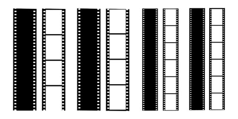Set of negative film strip vectors