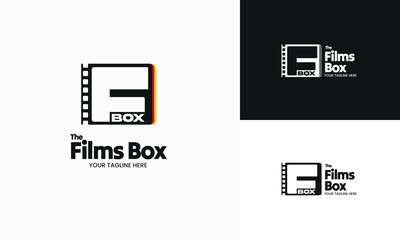 Letter F logo for a media, production company Films Box 