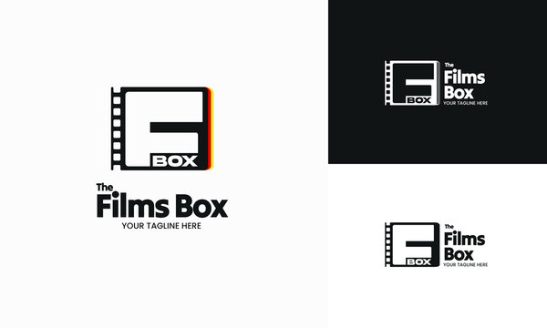 Letter F logo for a media, production company Films Box 