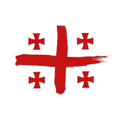  Georgia flag icon, illustration of national flag design with elegance concept, perfect for independence design