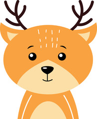 Deer . Wildlife animal . Half body .