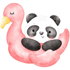 Cute Panda illustration, Panda, Panda illustration, Summertime, summer illustration