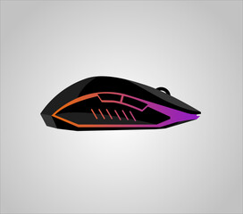 vector gaming mouse gradient color, set in Flat Design. mouse design vector.