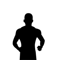 running people silhouettes set in Flat Design. vectors.