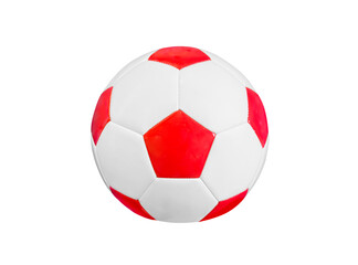 Fototapeta premium Soccer leather ball or football ball isolated on white background.