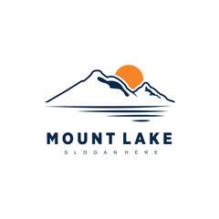 Mountain logo design vector with modern concept