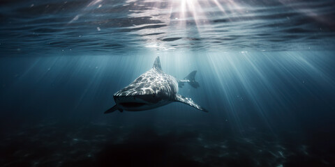 Great Shark Under The Sea