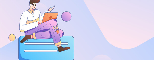 Communicate with consultants flat vector character concept operation hand drawn illustration
