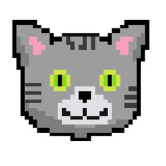 Obraz premium British Shorthair pixel cat