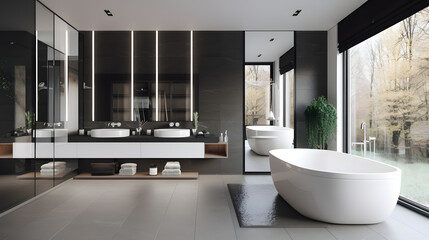 modern bathroom in a modern house