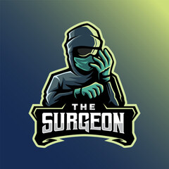 Mascot of the surgeon that is suitable for e-sport gaming logo template © salzcreative