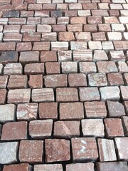 Vertical shot of beautiful paving stones without joints