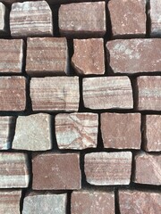 Vertical shot of beautiful paving stones without joints
