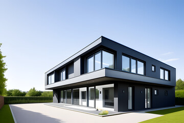 Modern house in German town