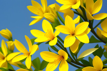 Fototapeta na wymiar Yellow golden shower flower , cassia fistula flower isolated on white background.