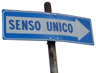 senso unico translation one way street sign transparent PNG