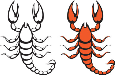 vector dangerous animal scorpion illustration design