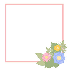 Vector, full color, frame with colors, for note paper.