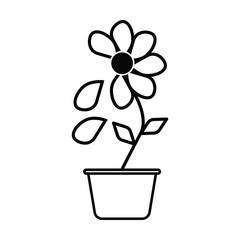 flower icon, summer vector, beautiful illustration