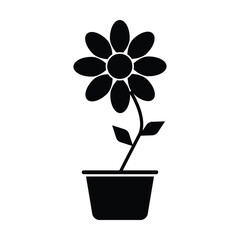 flower icon, summer vector, beautiful illustration