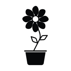 flower icon, summer vector, beautiful illustration