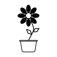 flower icon, summer vector, beautiful illustration