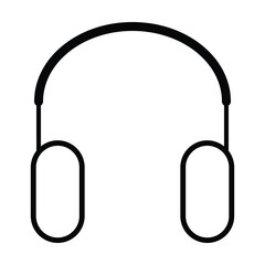 headphone icon, music vector, audio illustration