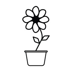 flower icon, summer vector, beautiful illustration